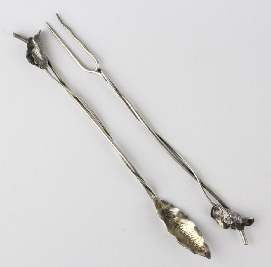 Antique Aesthetic Movement Silver Olive Fork Spoon (1 of 7)