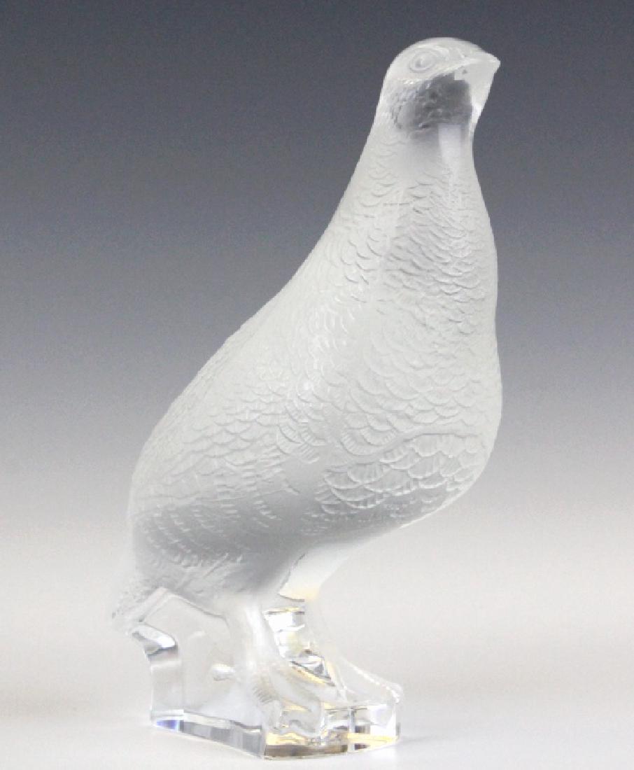 Lalique French Art Glass Tall Quail Bird Figurine (1 of 8)