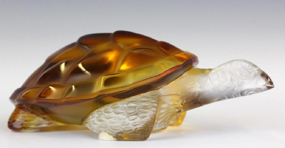 Lalique Caroline Amber Art Glass Paperweight (1 of 8)