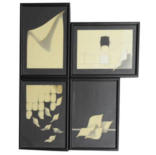 Set of 4 Lennart Nystrom H/C Prints LISTED: Lennart Nystrom (1944-Present). Set of four hors de commerce prints. Features four different images, all signed Lennart Nystrom lower right and "H.C." lower left. housed in black wood frames. Measure