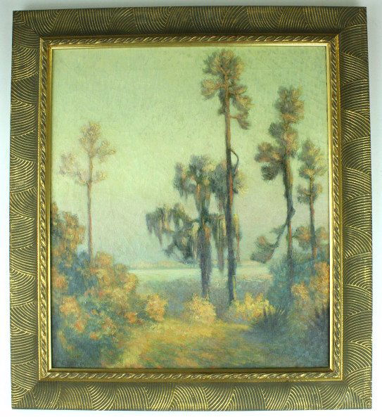 D.W. Stokes Impressionist Florida Oil Painting (1 of 6)