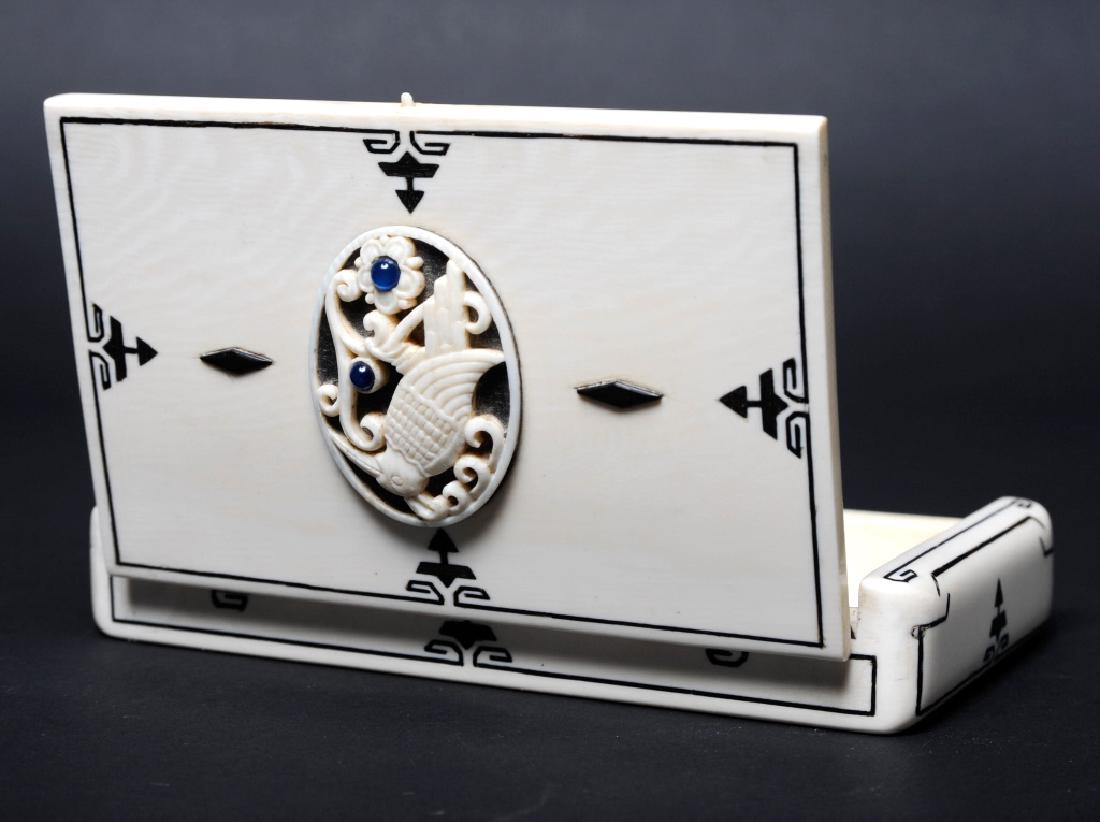 Antique CARTIER Inlaid Kingfisher Necessaire RARE (1 of 10)