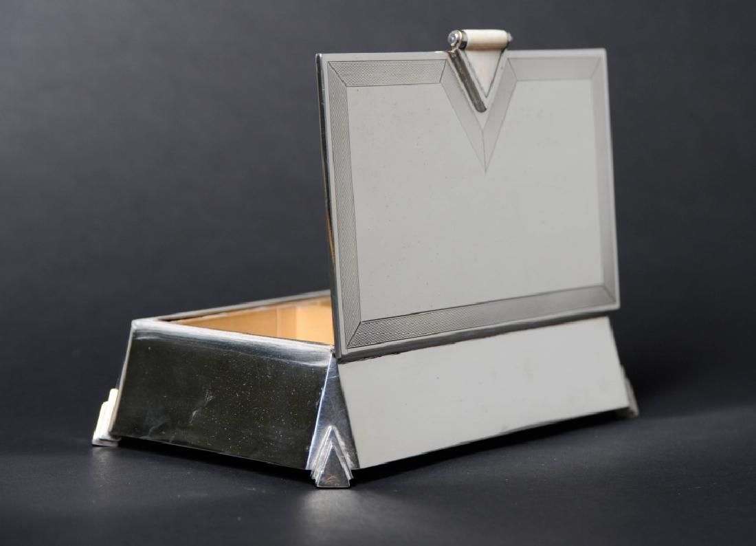 Antique English Art Deco Sterling Silver Box 797g (1 of 10)