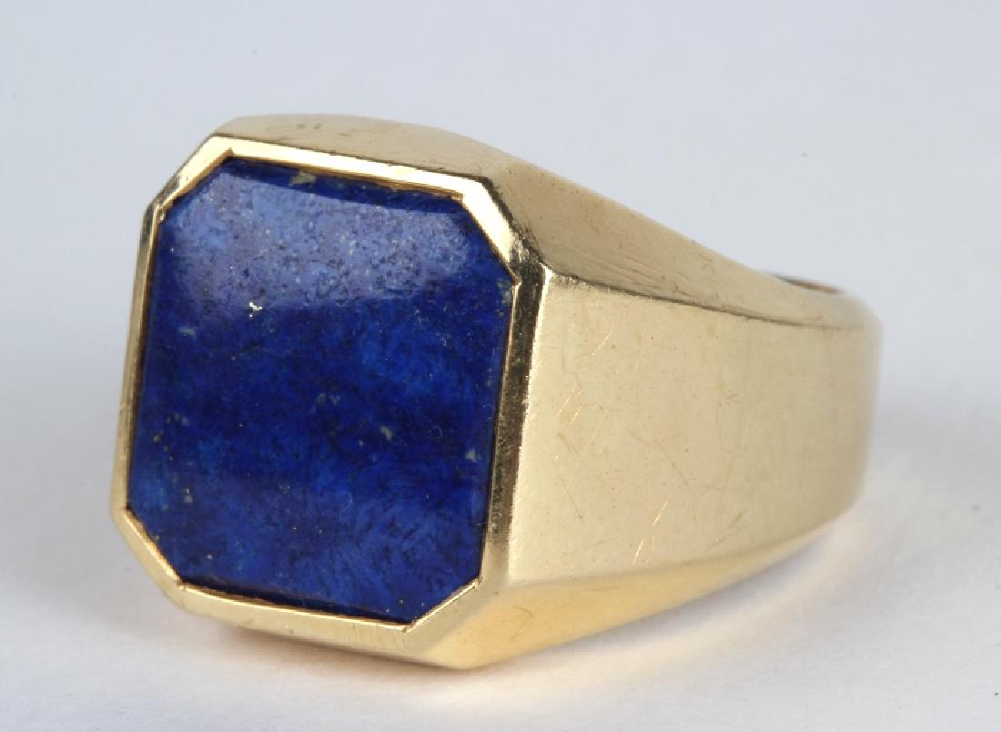 CARTIER Men's 18k Gold Signed Lapis Lazuli Ring (1 of 7)