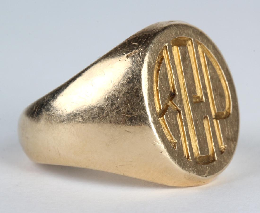 Tiffany & Co Men's 14k Gold Monogram Ring