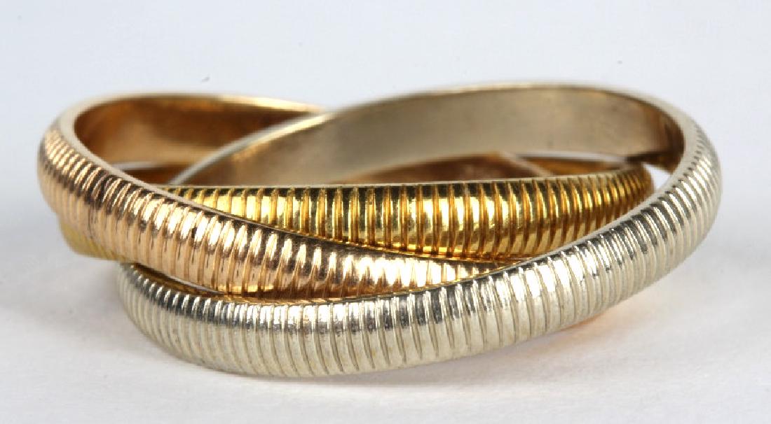 Signed CARTIER 18k Tri Color Gold Trinity Ring s 8 (1 of 5)