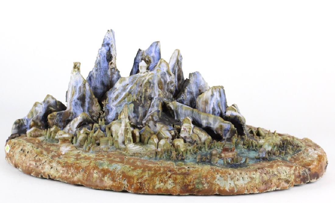 LEVY Ceramic Mountain Town Art Pottery Sculpture (1 of 9)