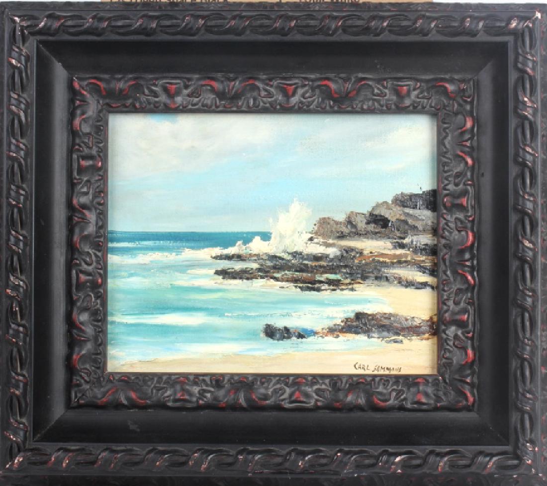 Listed CARL SAMMONS Costal Seascape Oil Painting (1 of 6)