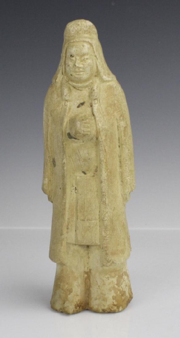Tang Dynasty Red Pottery Figure of Robed Official (1 of 10)