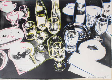 Signed ANDY WARHOL "After The Party" Screenprint: Andy Warhol (1928 - 1987) American Pop-Modernist. Original pop art screenprint on arches 88 paper. Titled: "After the Party" . Image depicts what would otherwise be a black and white photograph image