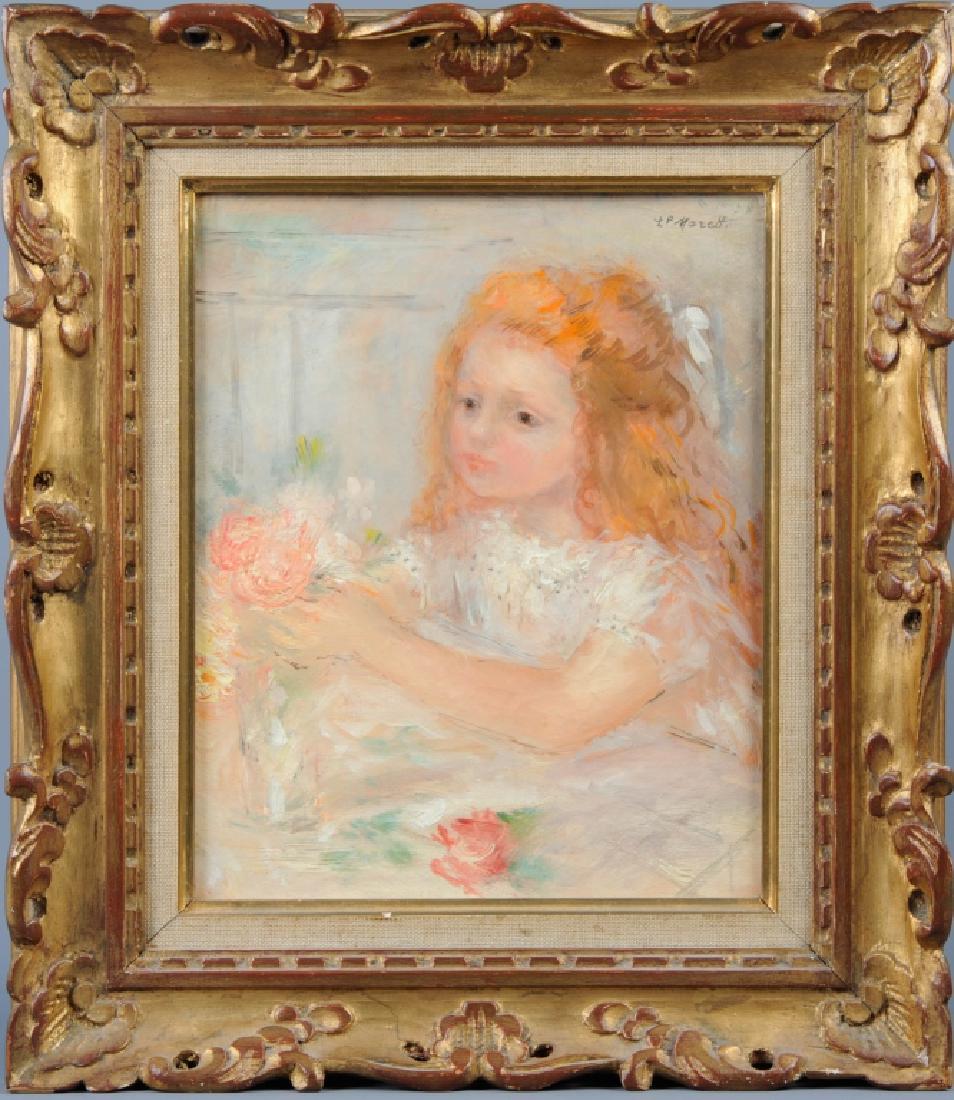 Lucien Philippe Moretti Girl Portrait Oil Painting (1 of 8)