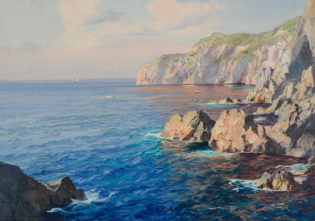 FULVIO DI SORRENTO Italian Seascape Oil Painting (1 of 7)