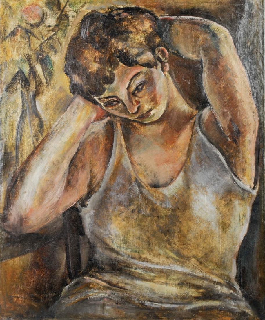 Arnold Blanch Female Portrait Oil Painting LISTED (1 of 6)