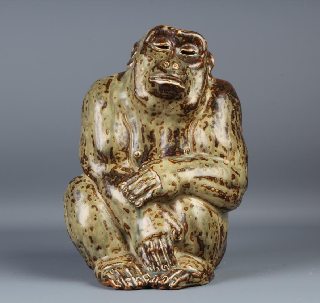 Knud Kyhn Royal Copenhagen Stoneware Gorilla (1 of 7)