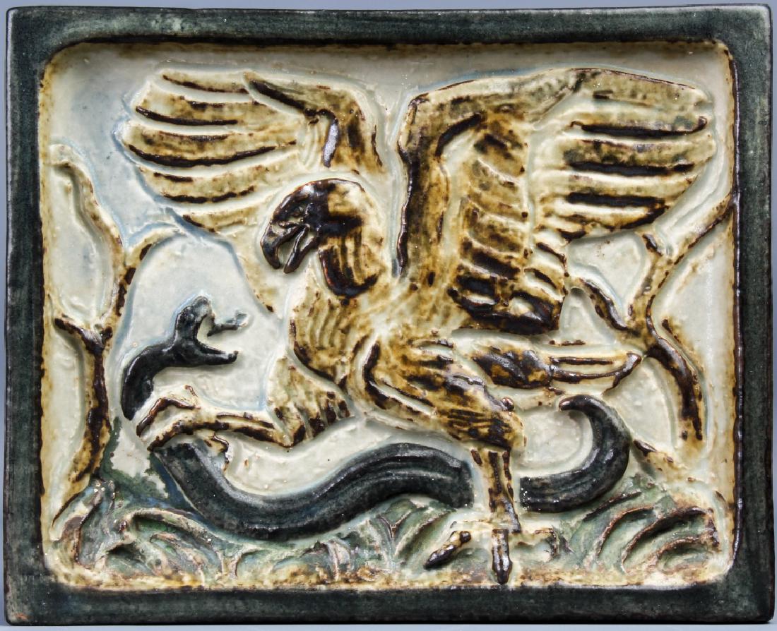 Knud Kyhn Royal Copenhagen Stoneware Eagle Tile (1 of 6)