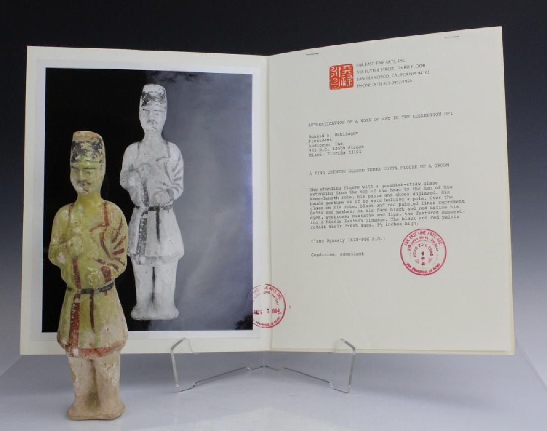 Tang Dynasty Glazed Terra Cotta Figure of a Groom (1 of 9)