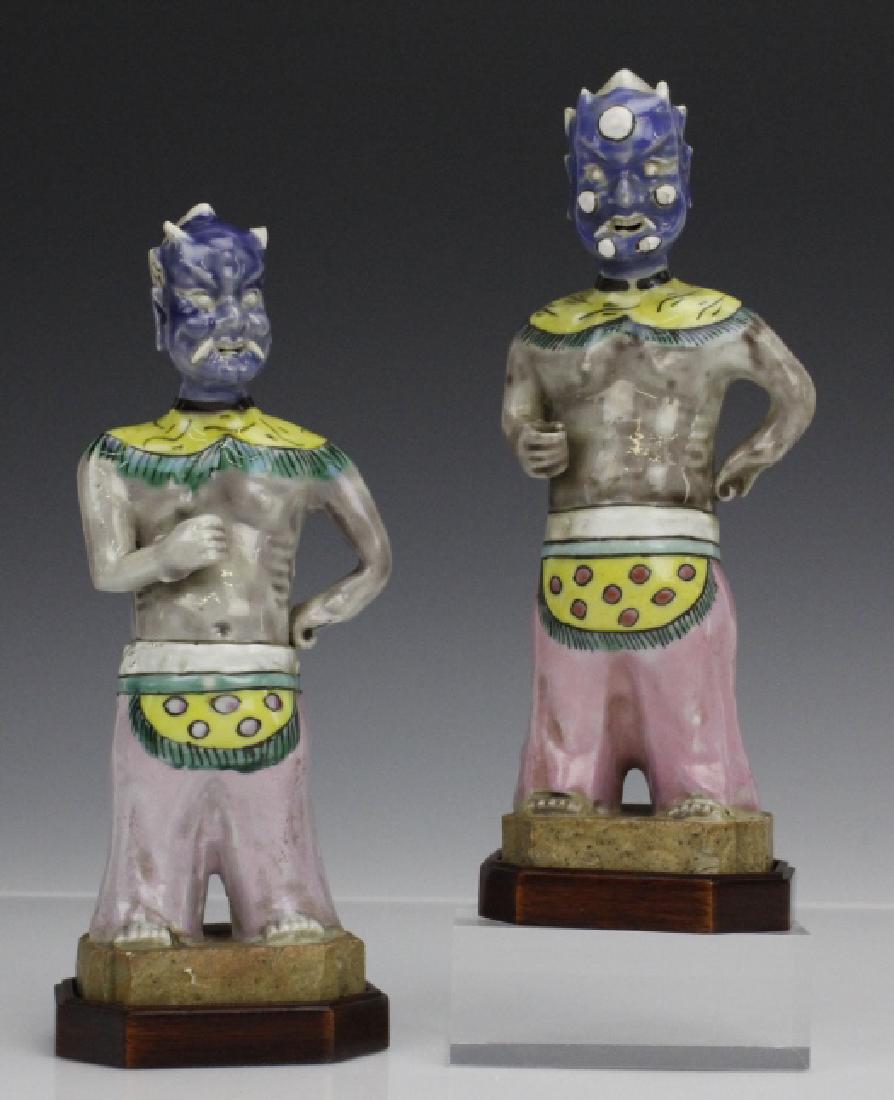 Pair Chinese Red Pottery Figures of Dervishes (1 of 9)