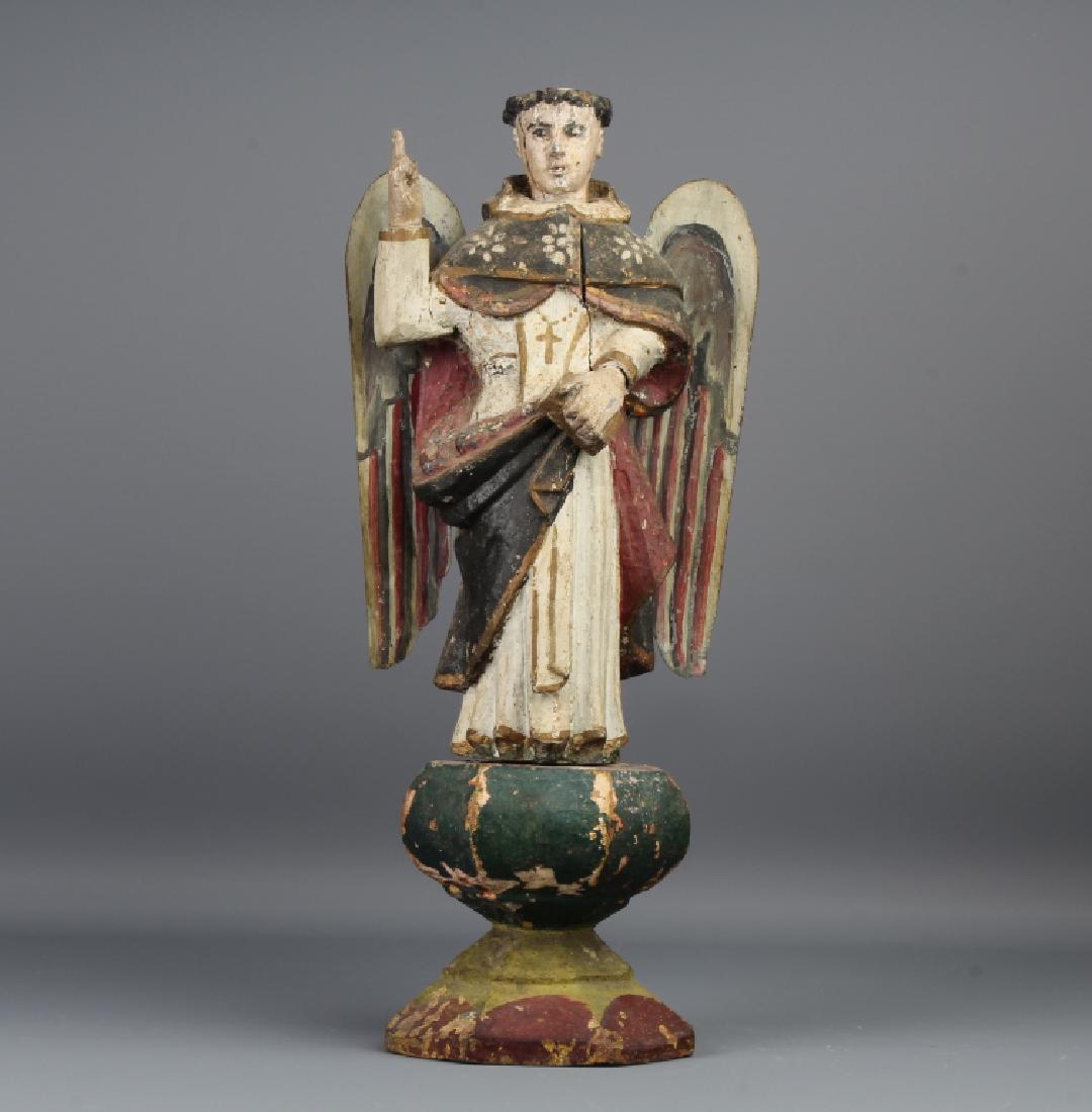 ANTIQUE Latin American Carved Painted Saint Santos (1 of 9)