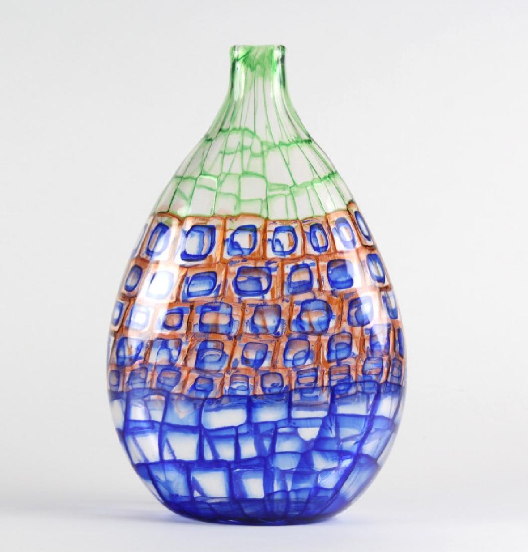 Murano SIGNED Occhi Mosaico Murrine Art Glass Vase (1 of 10)
