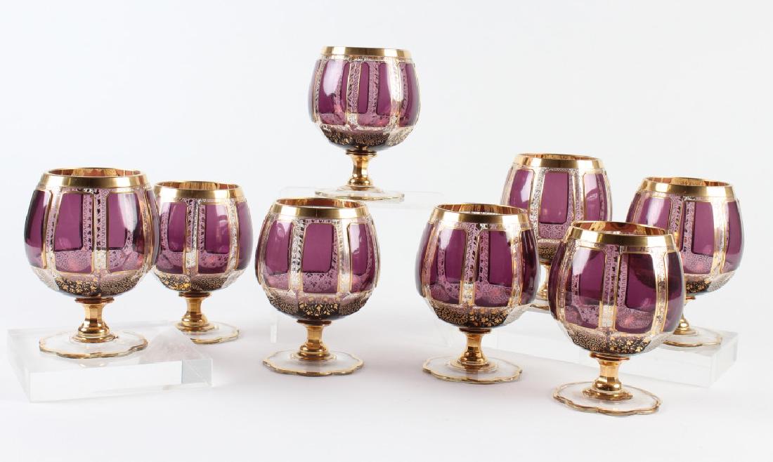 8 MOSER Bohemian Amethyst Balloon Snifter Glass (1 of 5)