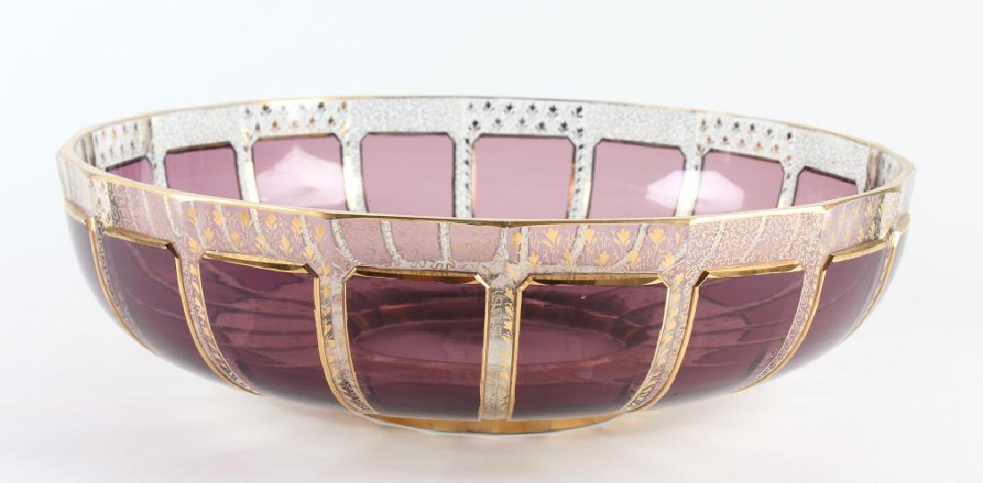 MOSER Bohemian Large Amethyst Centerpiece Bowl 15" (1 of 6)