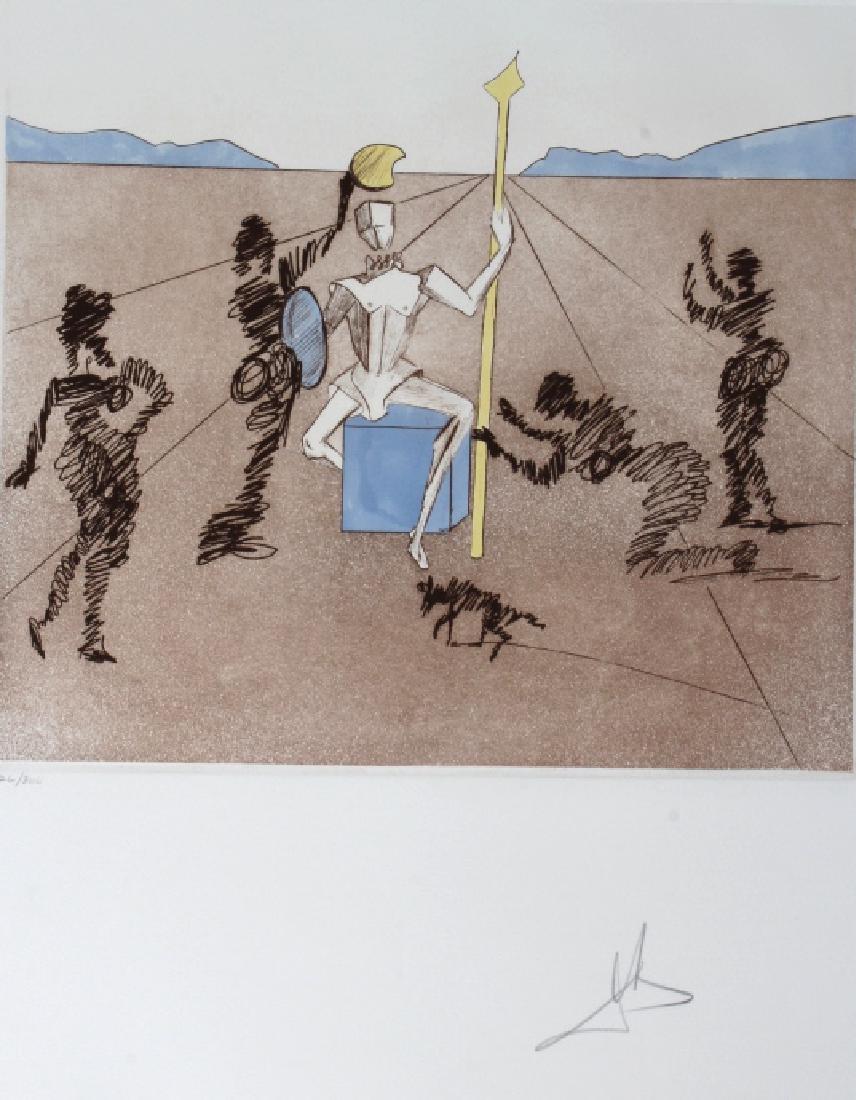 Salvador Dali GOLD HELMET MANDRINO Etching SIGNED (1 of 4)