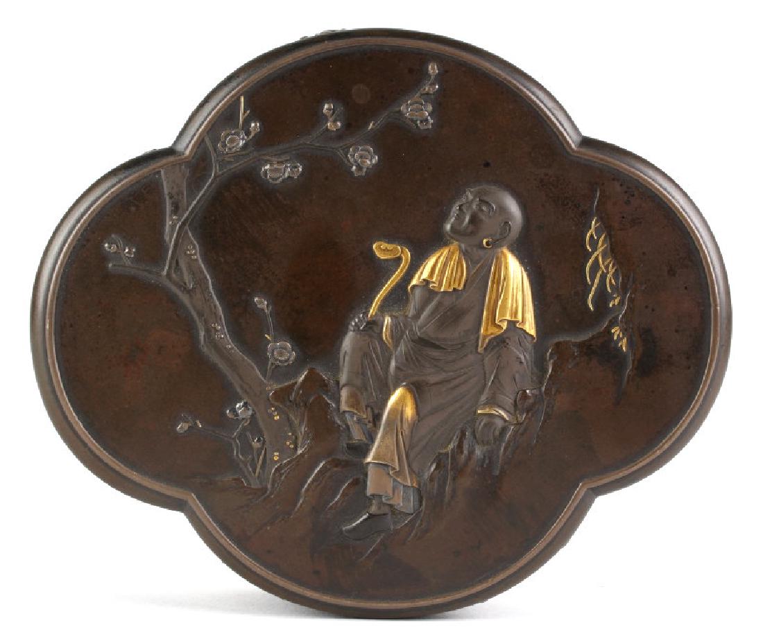 Meiji Period Fine Japanese Silver Gold Bronze BOX (1 of 7)