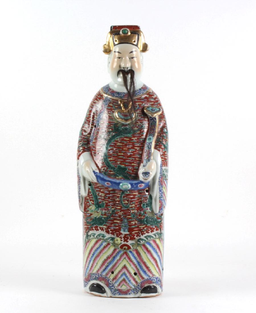 Old Chinese Porcelain Wise Man Scholar Statue 26" (1 of 9)
