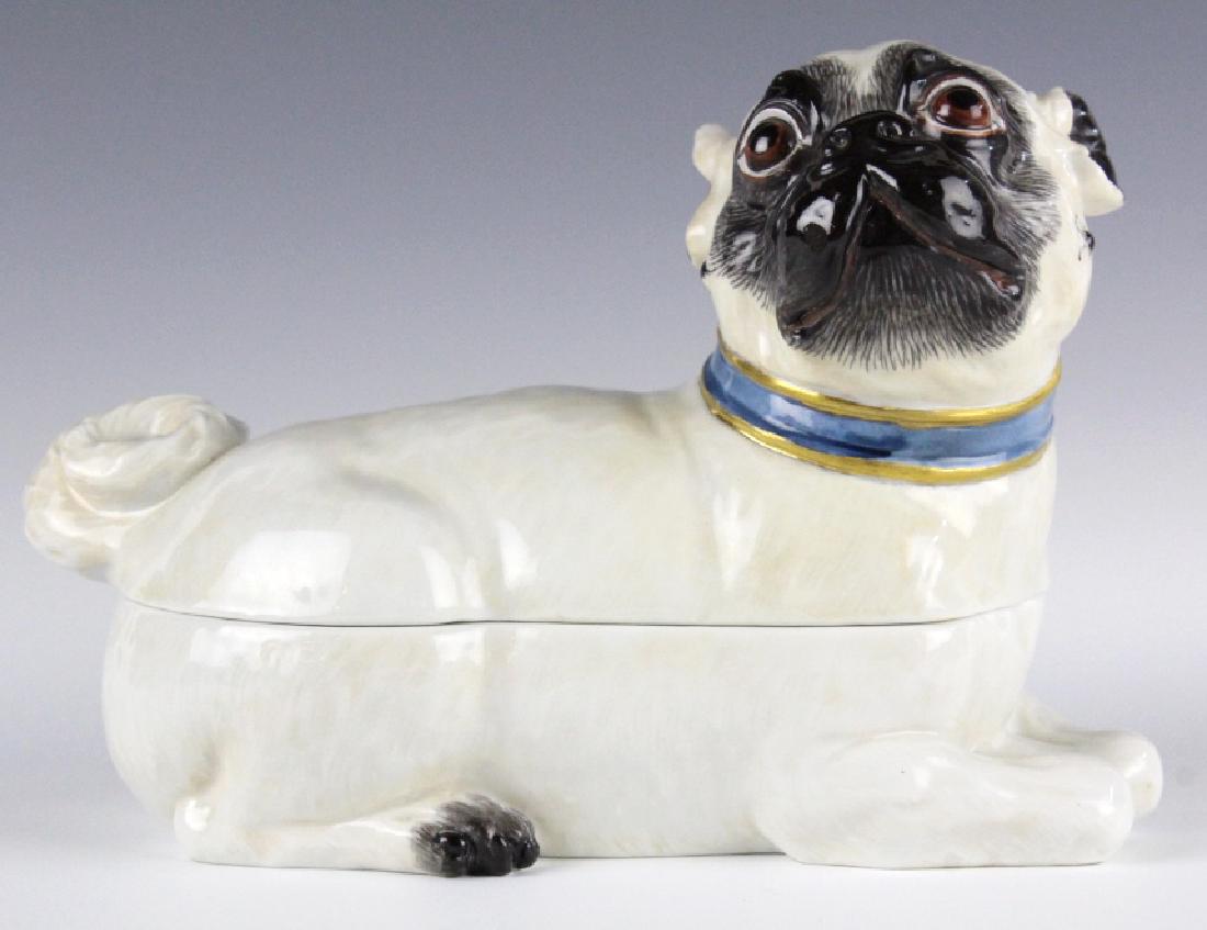 Meissen German Porcelain Seated Pug Dog Lidded Box (1 of 8)