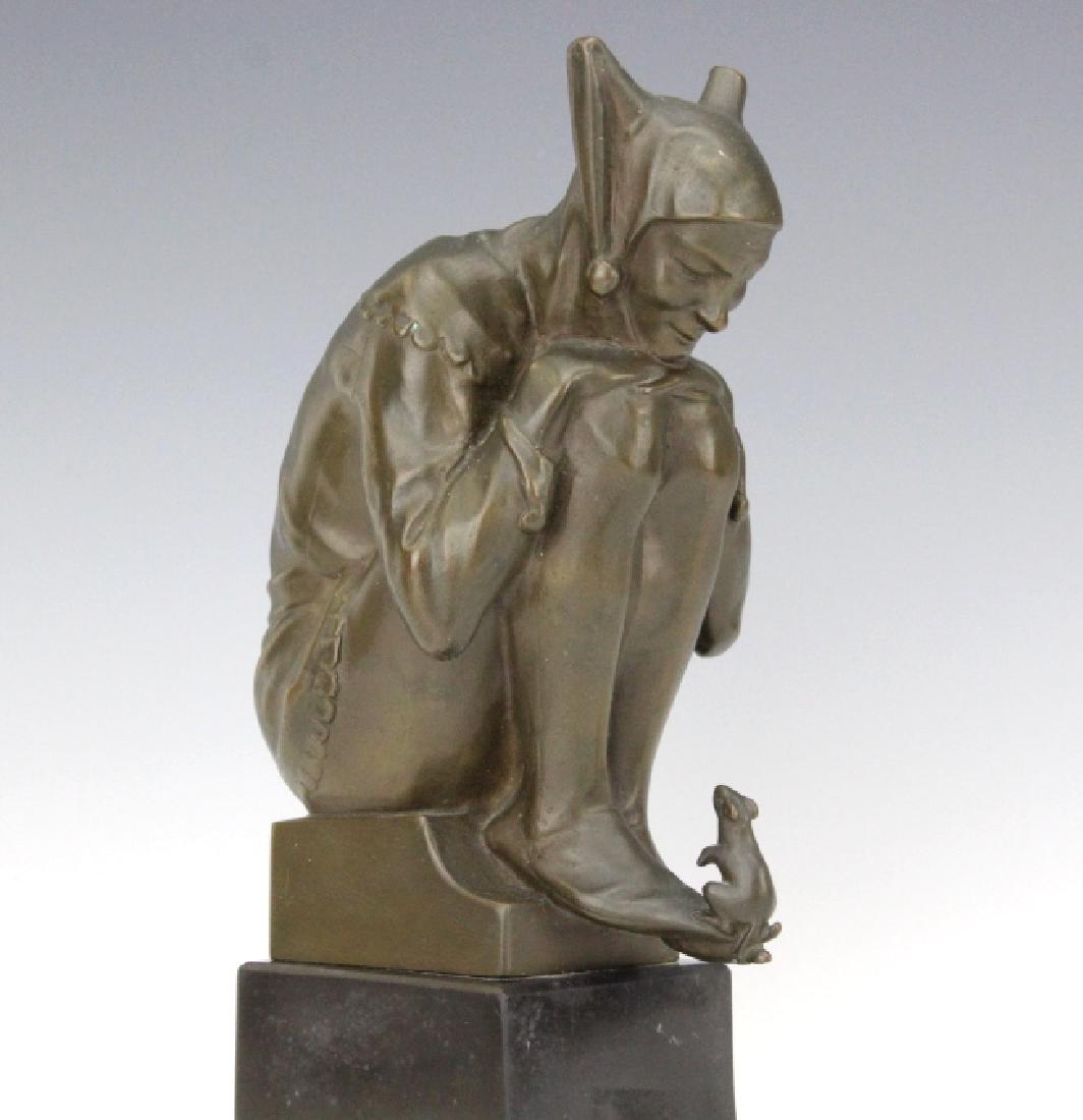 John Wolfgang Elisher Jester & Mouse Bronze Statue (1 of 10)