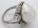 Signed KF 18k White Gold Diamond & Pearl Ring 6.5 - 6