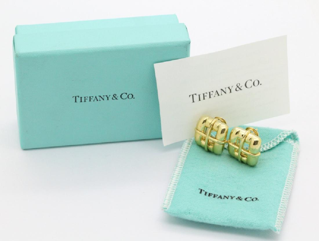 Designer Signed Tiffany & Co. 18k Gold Earrings (1 of 5)