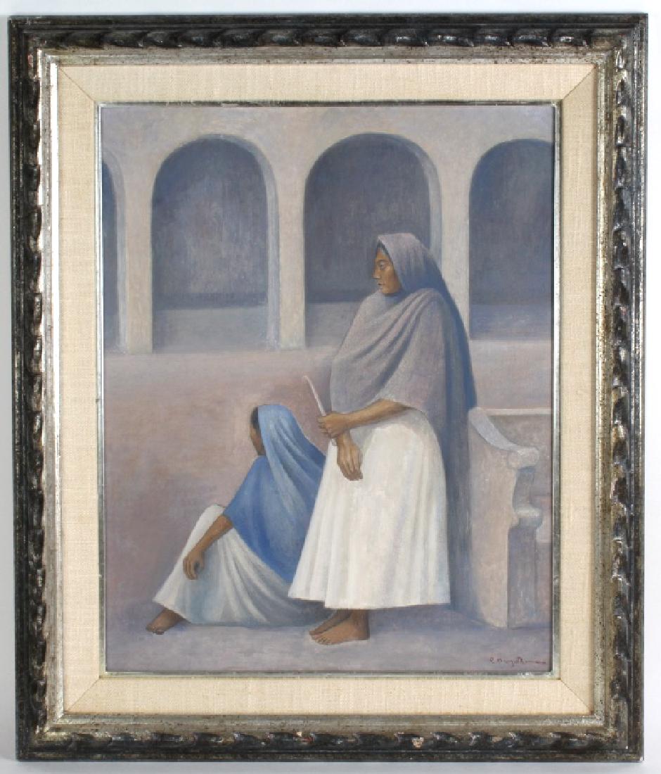 Carlos Orozco Romero Mexican Candle Lady Painting (1 of 6)