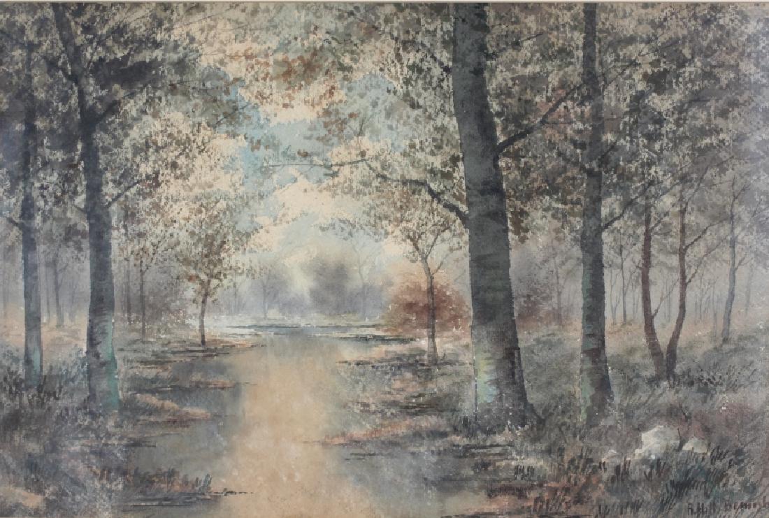 R Hills Bemish NY Watercolor Landscape Painting (1 of 6)