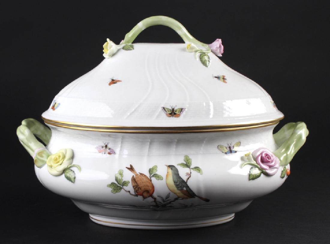 Herend Rothschild Porcelain Large Oval Soup Tureen (1 of 9)