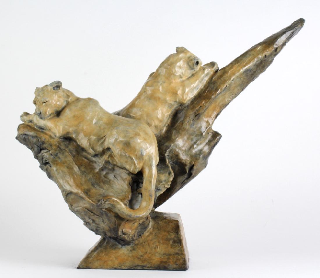 Sherry Sander LIMITED S/N Cougars Bronze Sculpture (1 of 8)