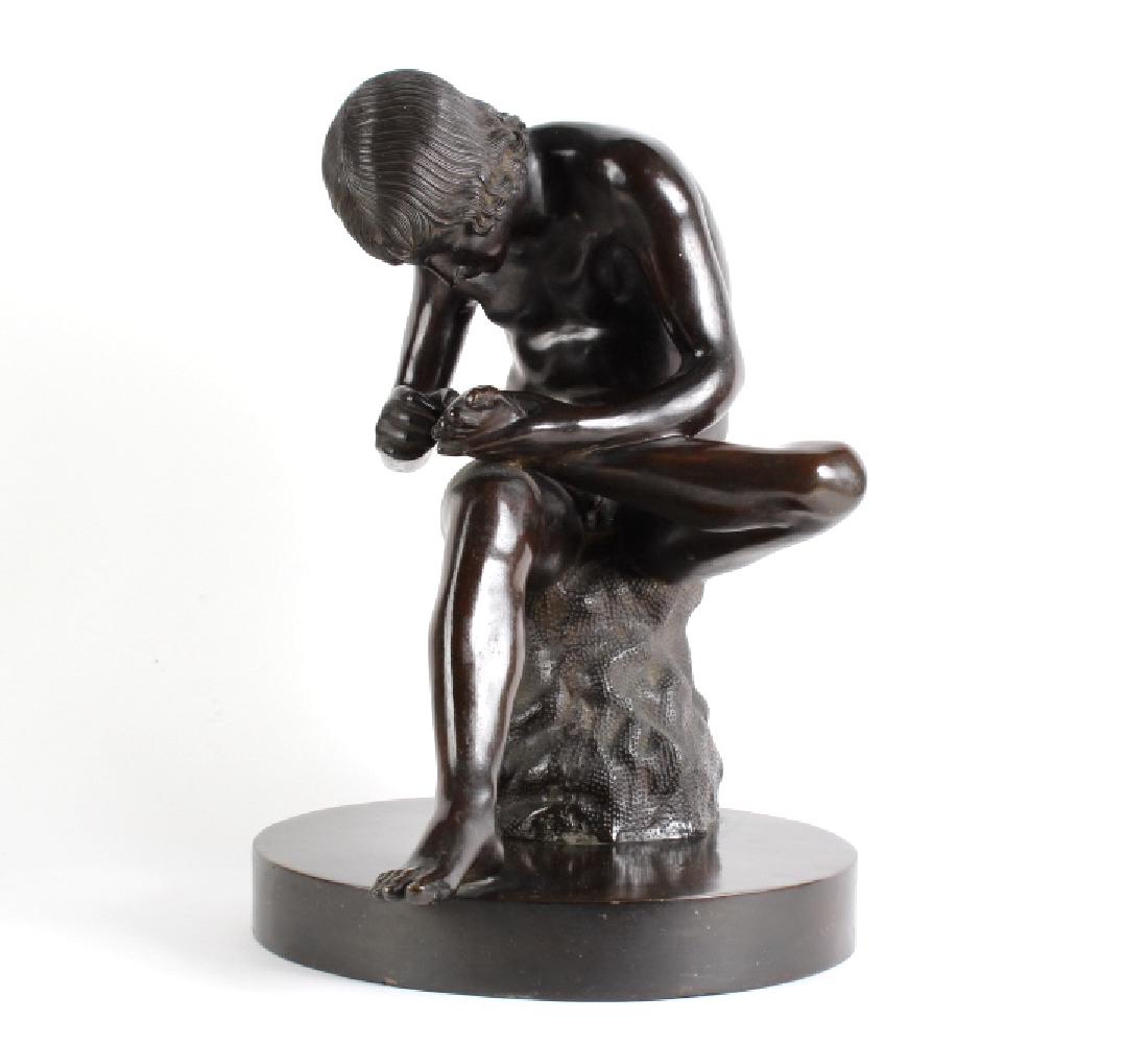 Antique Grand Tour Boy with Thorn Bronze Sculpture (1 of 6)