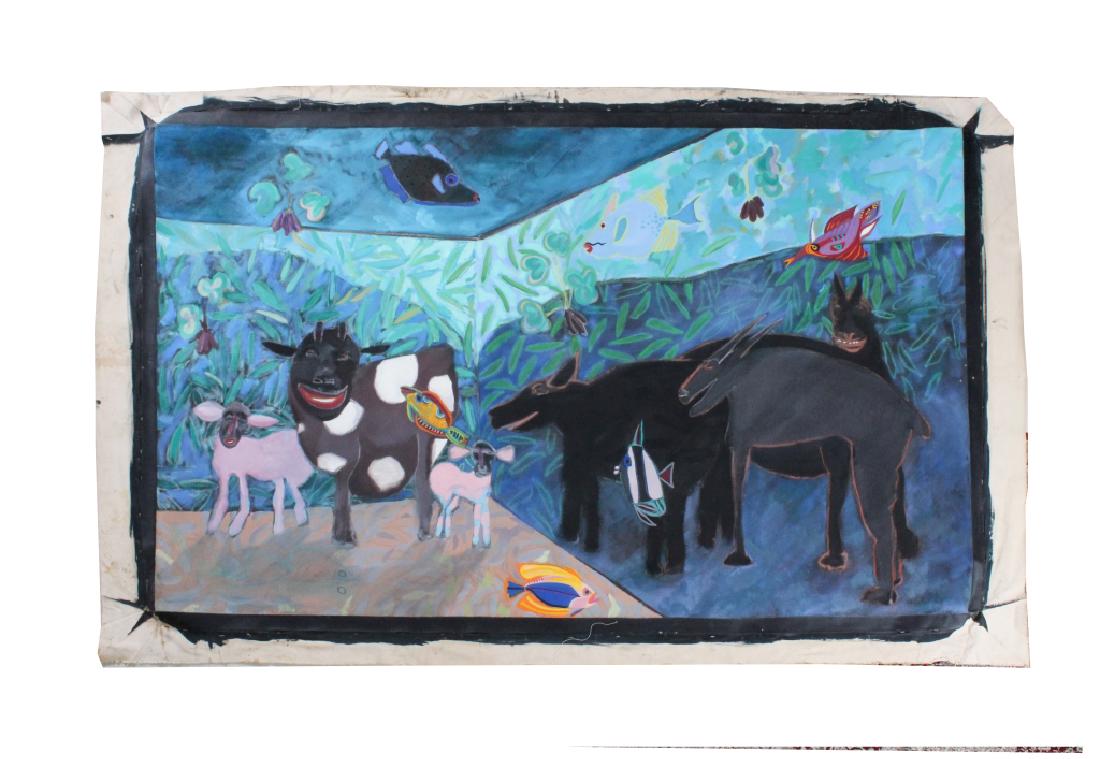 Scott Miller 48x82 Surrealist Painting BASS MUSEUM (1 of 8)