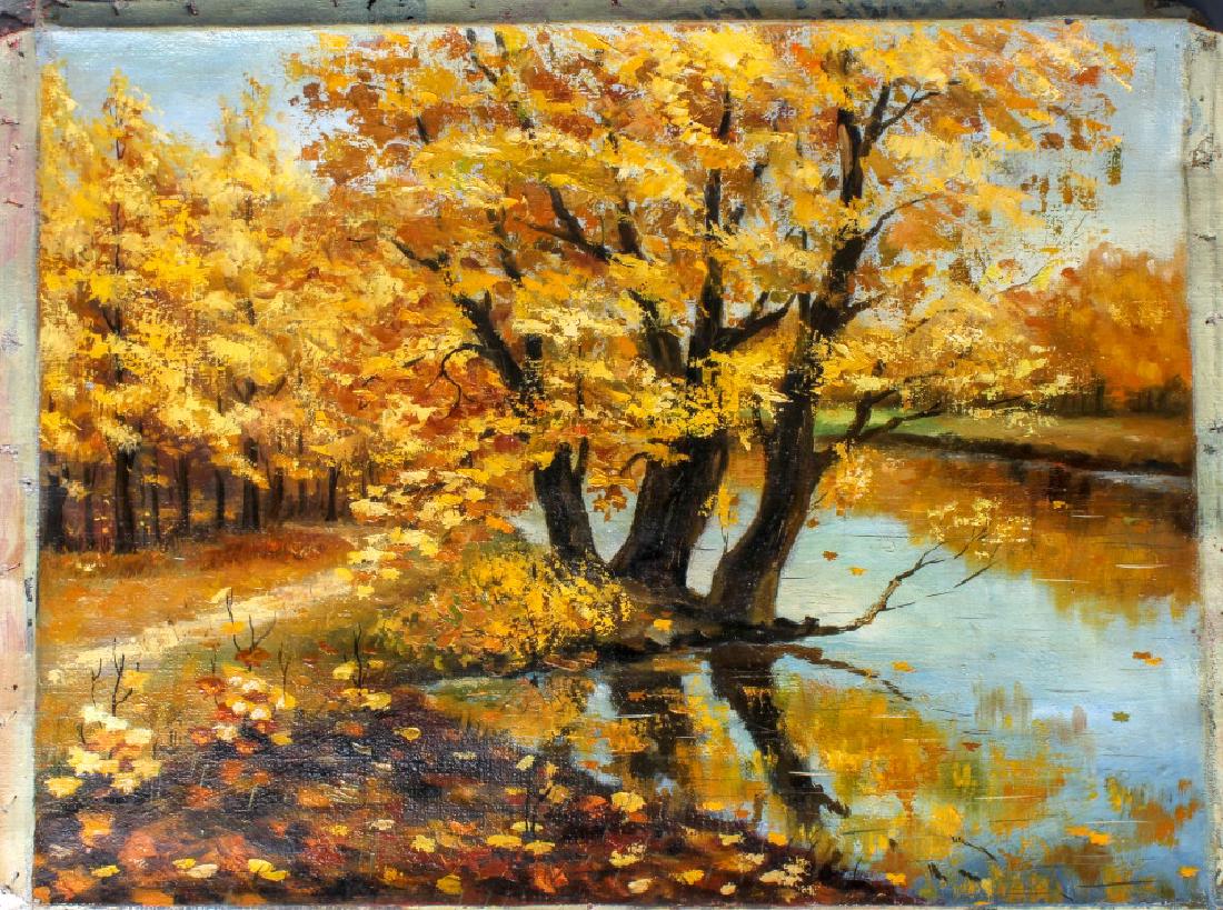 B.K. Bazygin Autumn Landscape Painting BASS MUSEUM (1 of 7)