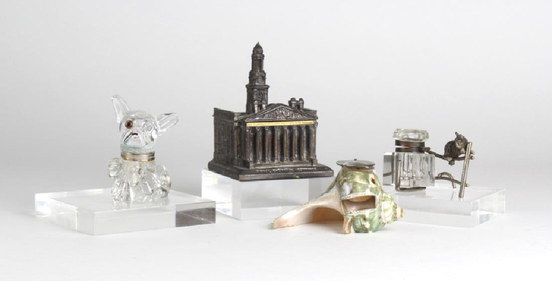 ESTATE LOT of 3 Figural & Architectural Inkwell (1 of 5)