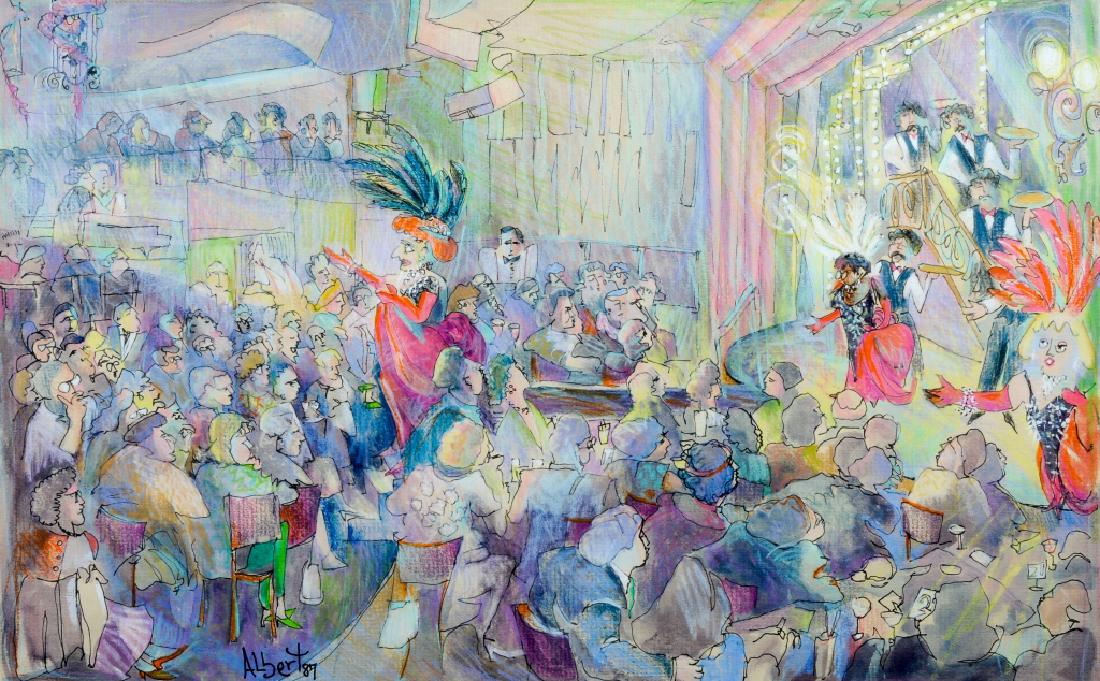 Fred Albert Original Ink & Pastel Art BASS MUSEUM (1 of 7)