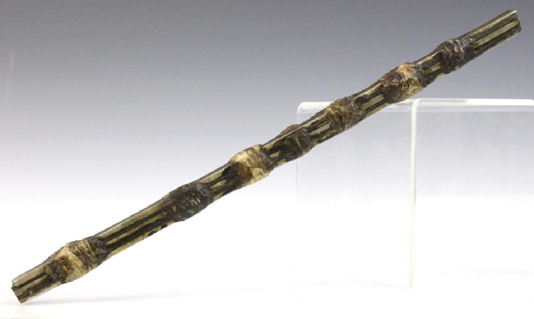 Bruce Robbins M-Media Art Sculpture BASS MUSEUM: Bruce Robbins (born 1948) Mixed media three dimensional form sculpture. Titled Rod. 20th Century. Measures 12" x 3/4" x 3/4". Good condition. t.13.2000.073.e Deaccessioned from Bass Museum of Art, Mia