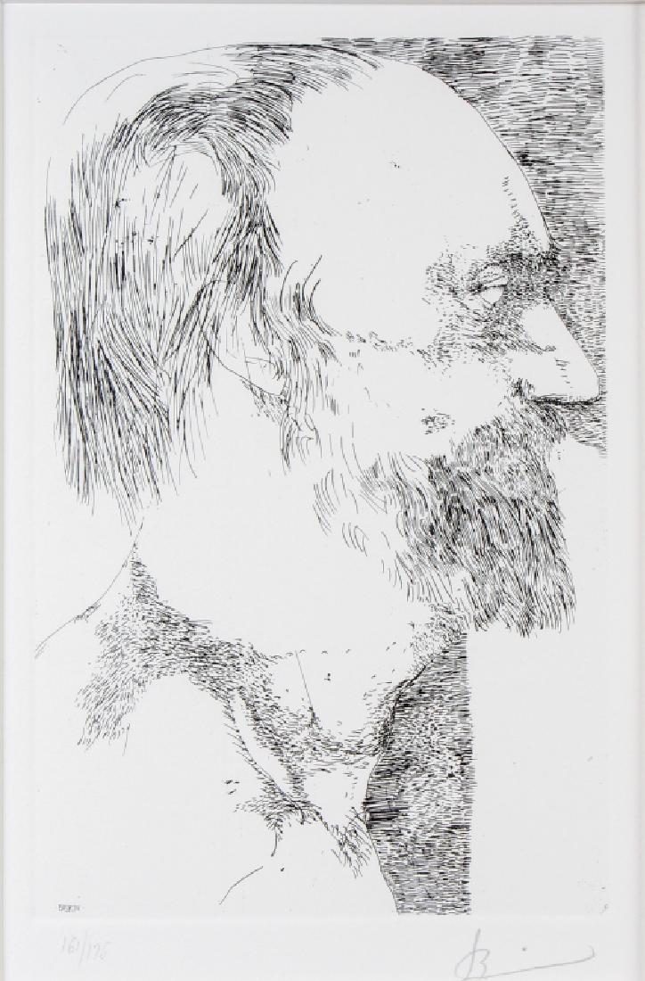 Leonard Baskin Signed REDON Etching BASS MUSEUM (1 of 5)