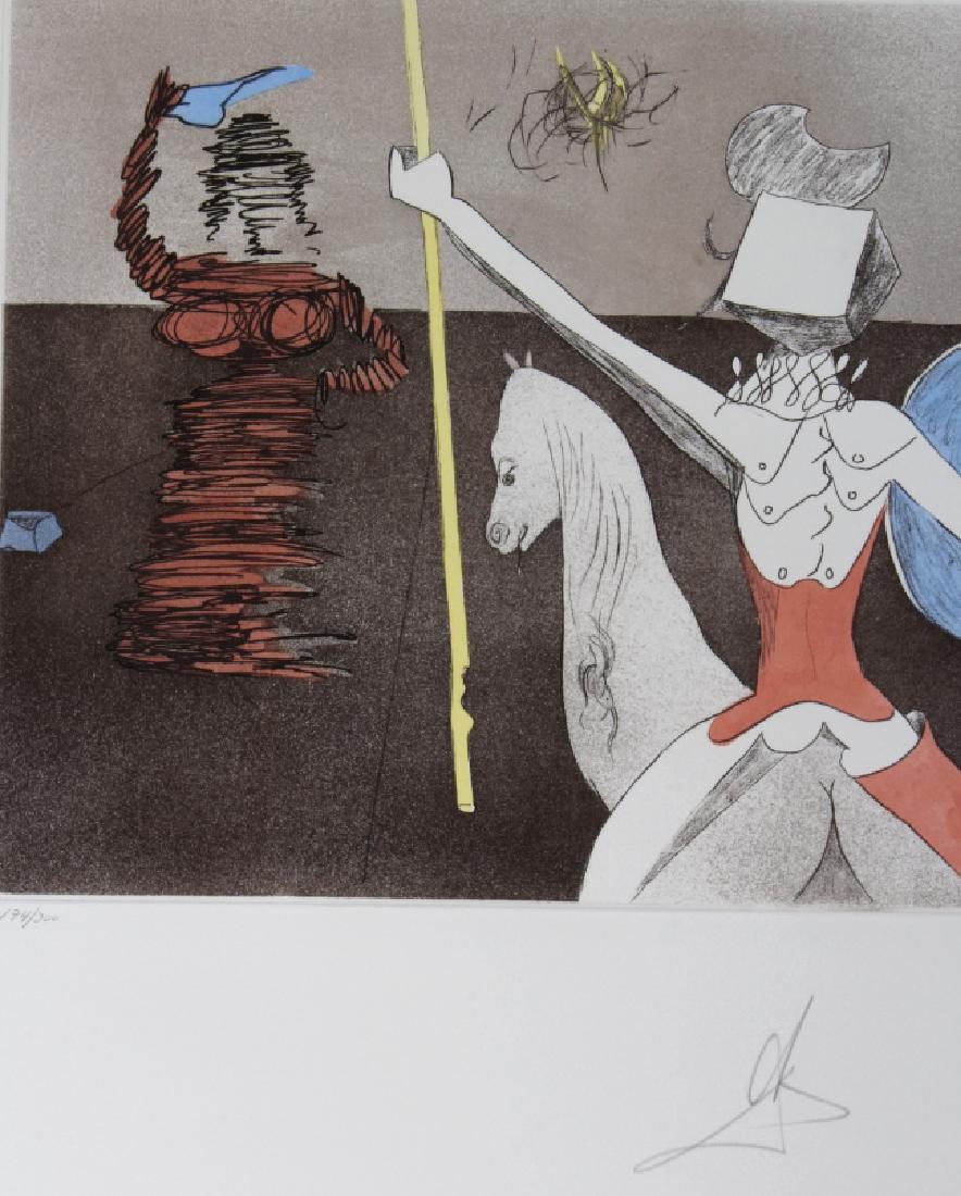 Salvador Dali OFF TO BATTLE Etching Arches SIGNED (1 of 4)