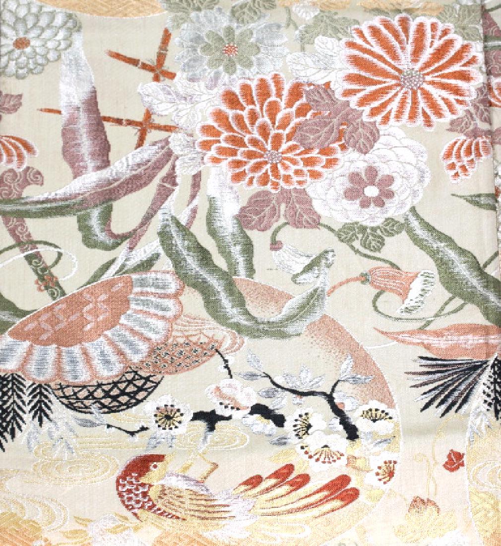 12 Foot Japanese Embroidered 146" x 26" Silk Panel (1 of 7)