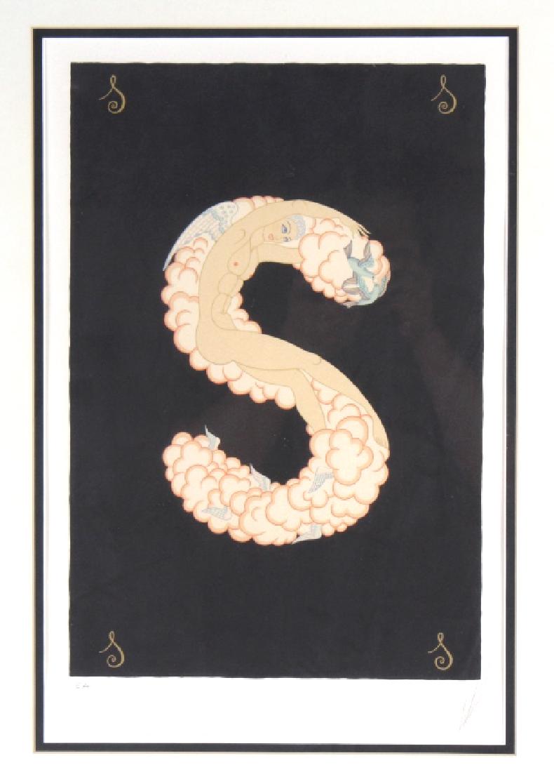 Pencil Signed ERTE The Letter S Serigraph EA (1 of 7)