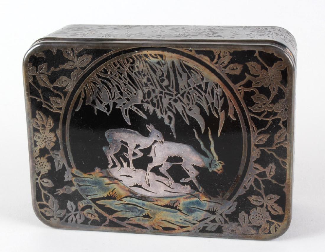 Rare Rockwell Sterling Silver Glass Overlay Box (1 of 5)