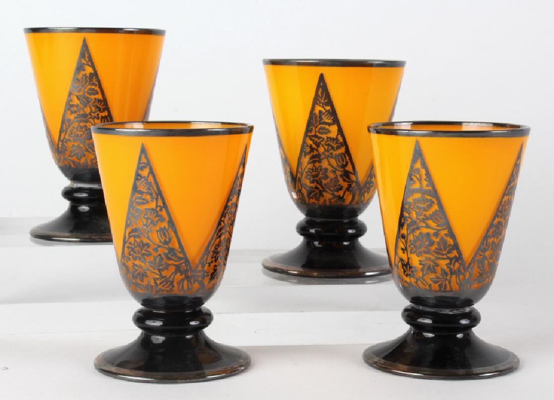 4 Rockwell Sterling Silver Overlay Orange Glasses (1 of 7)