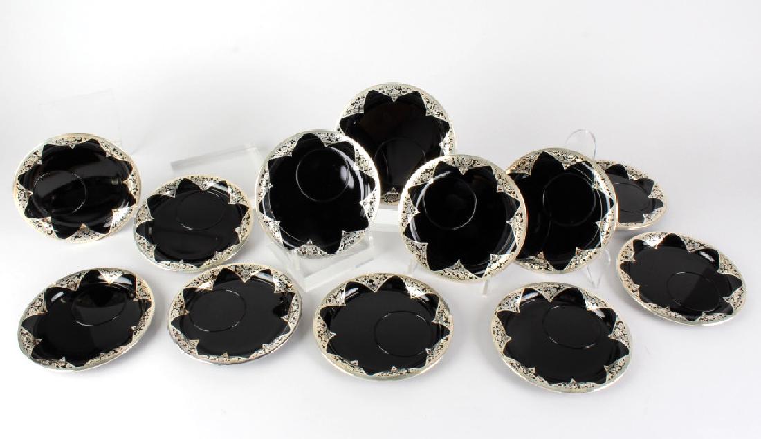 12 Rockwell Sterling Silver Overlay Canape Plates (1 of 5)