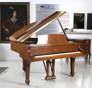 Steinway Model S Baby Grand Piano in Walnut Case: Elegant Model S with original walnut case, Circa 1961. #367217 S / N.A. P 884. Steinway New York . Measures 37 1/2" x 61" x 58". Good physical / playing condition with normal surface wear consistent w